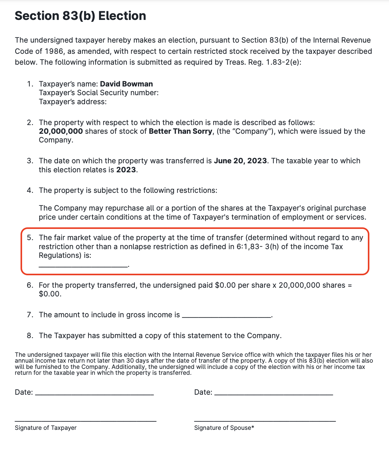 Filing 83(b) Elections On Carta