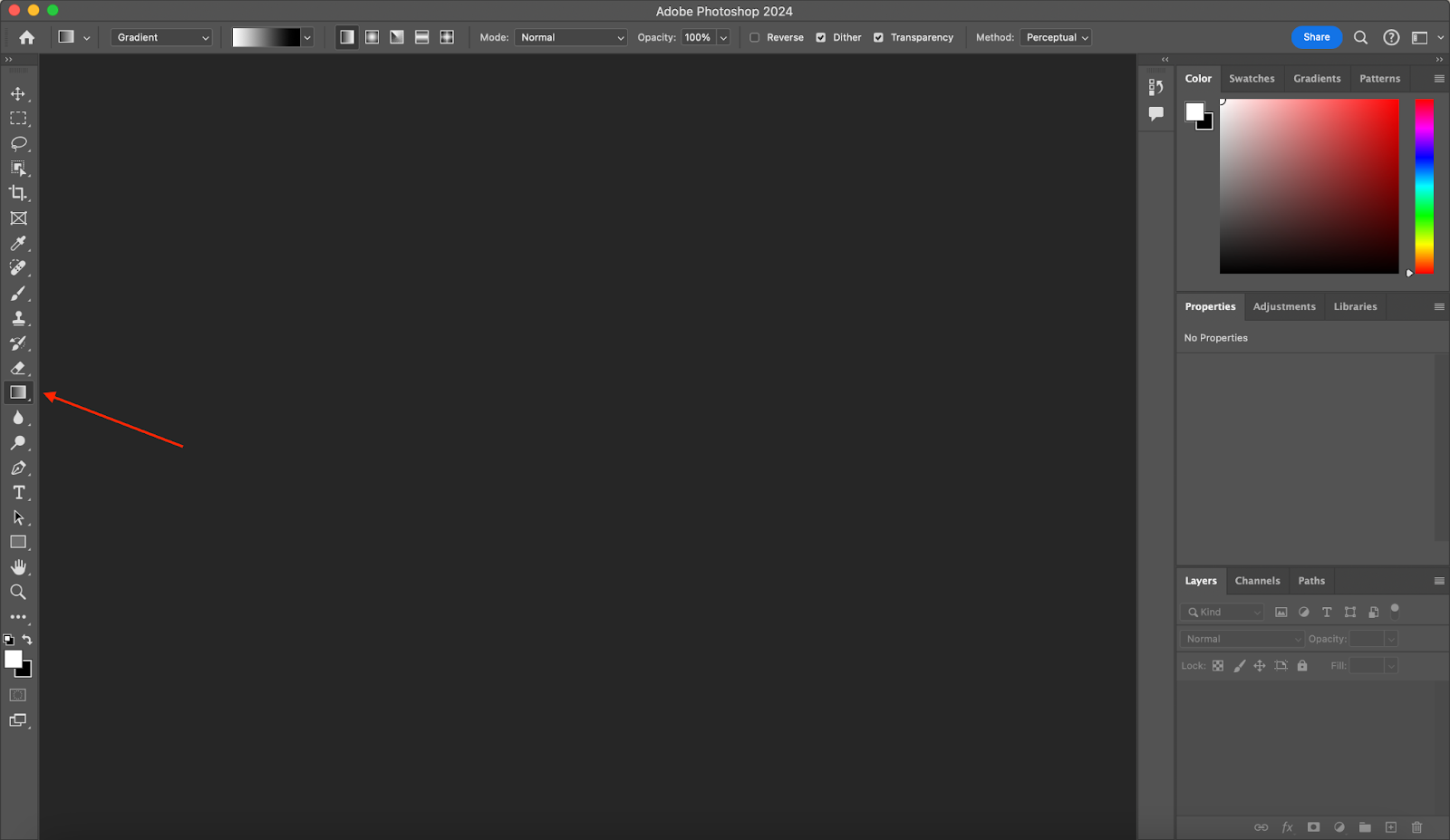 how to make a gradient in Photoshop tutorial 