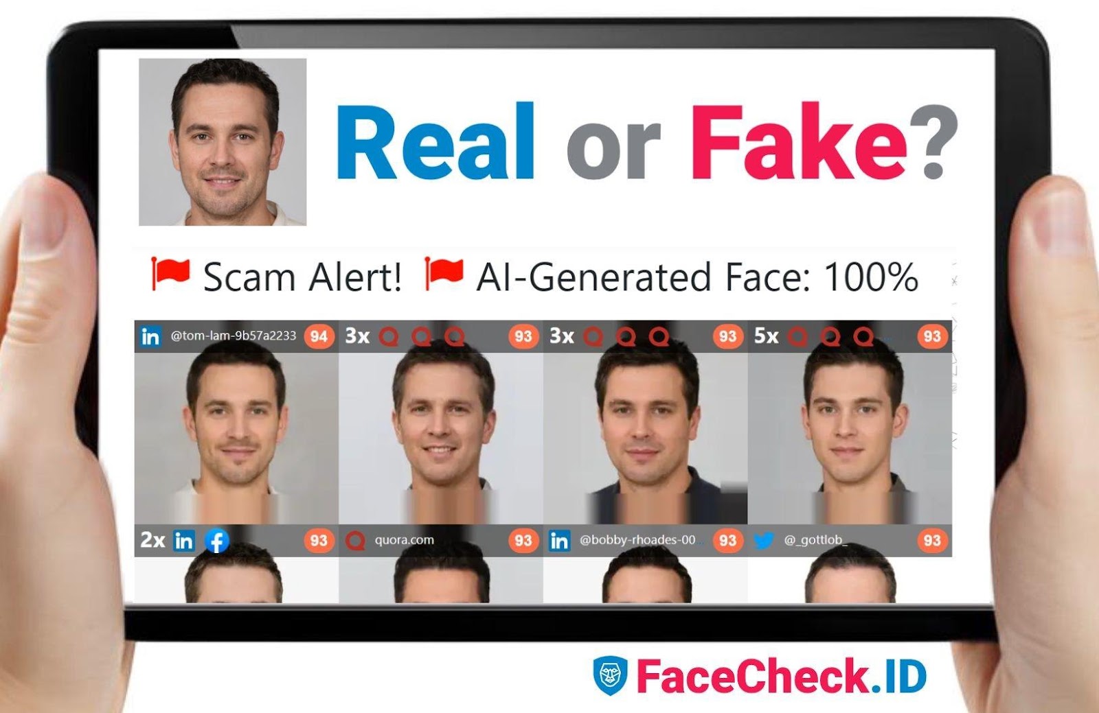 FaceCheck.ID uses artificial intelligence to detect AI-generated faces