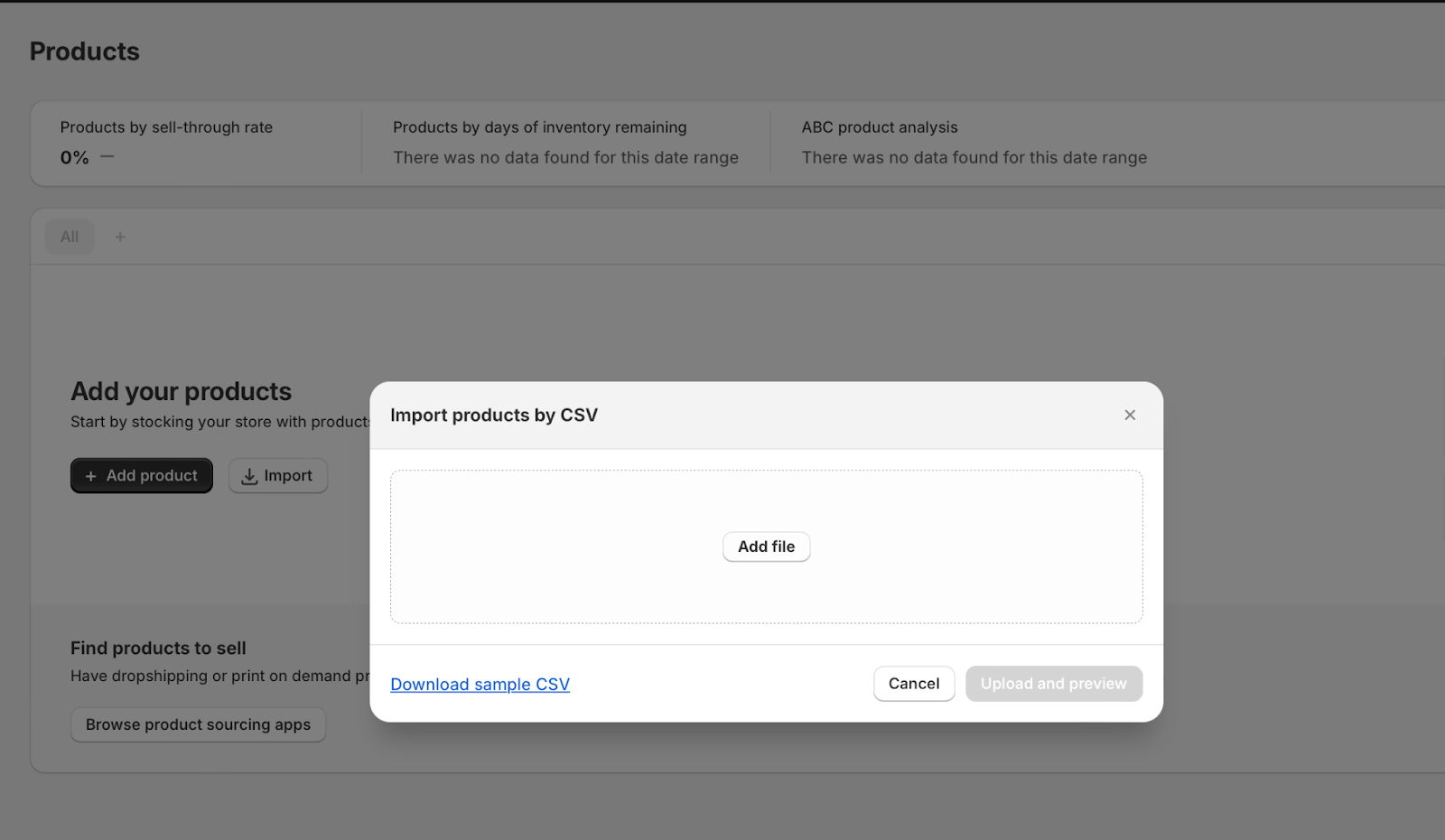 Importing CSV into Shopify