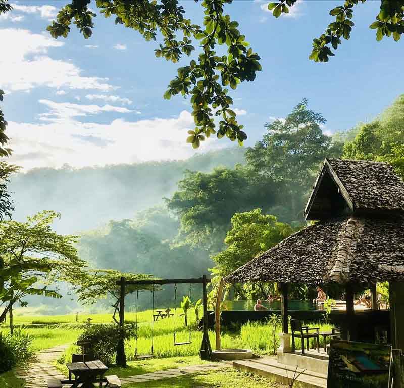 khung cảnh yên bình mae hong son 