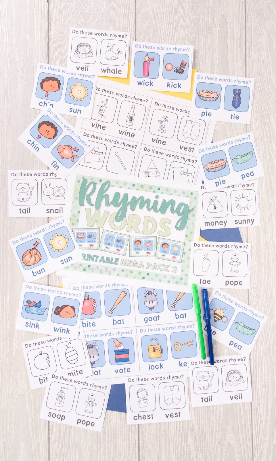 rhyming words speech therapy goal