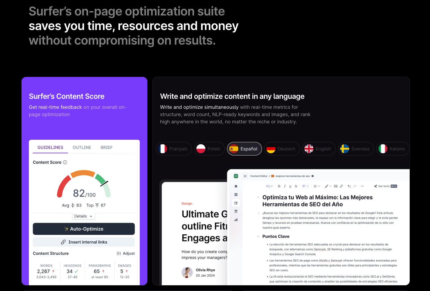 surfer seo writes and optimizes content in any language 