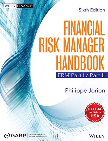 A book cover of a financial risk manager handbook

Description automatically generated