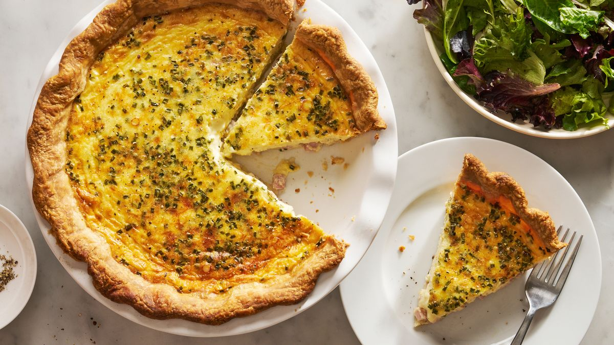 The word "quiche" itself is derived from the German word "kuchen," meaning cake