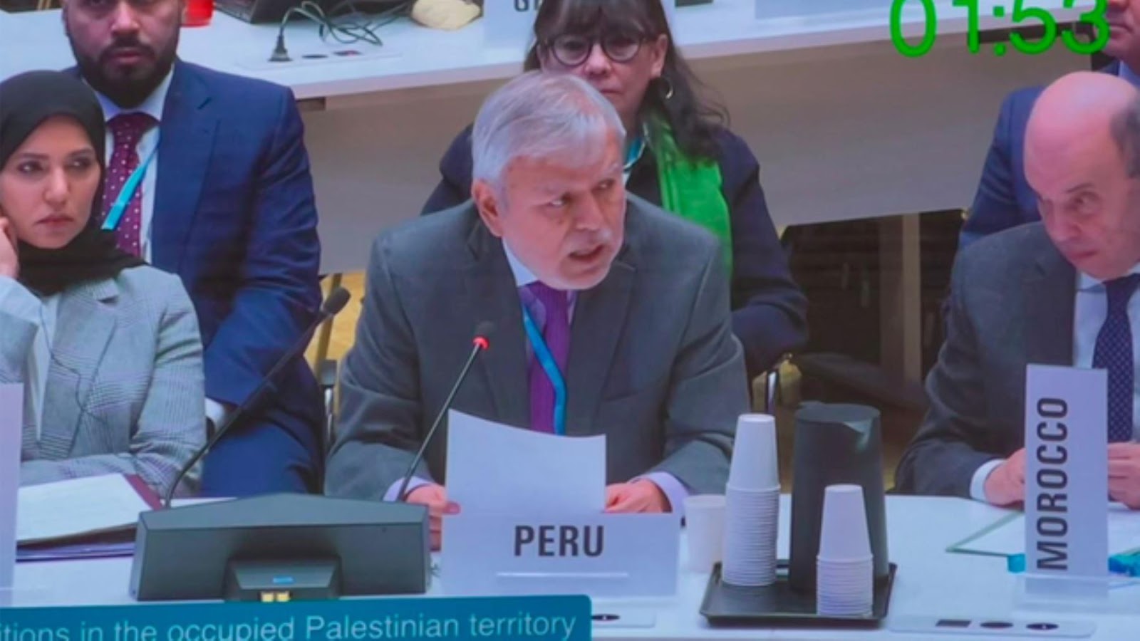 Embajador Luis Chuquihuara, Representante Permanente del Perú ante Organismos Internacionales en Ginebra.
