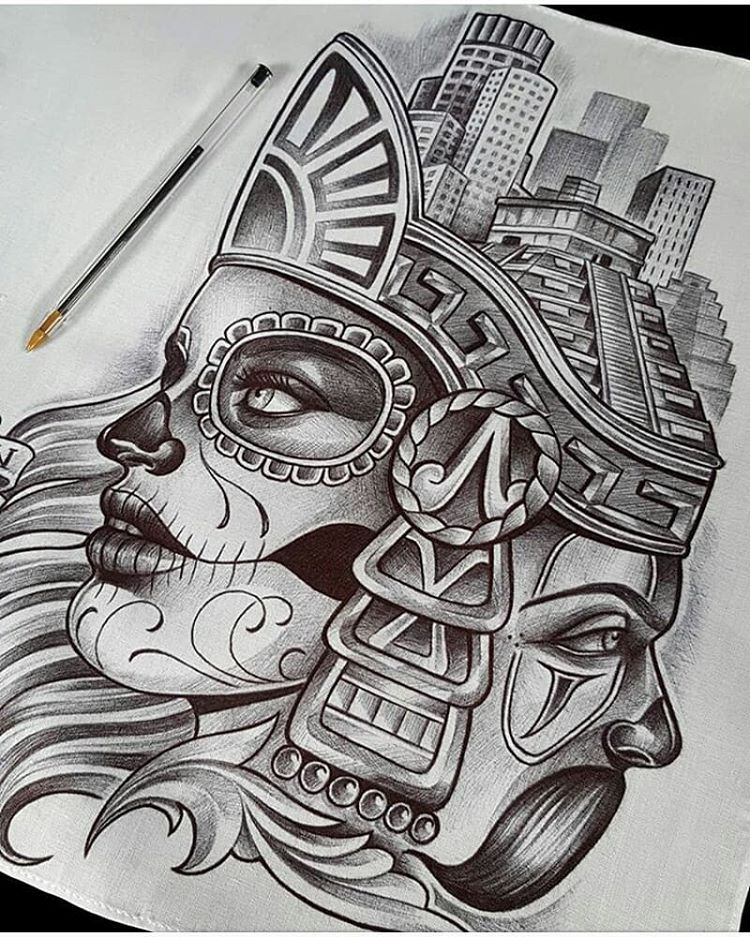 drawings of mexican art