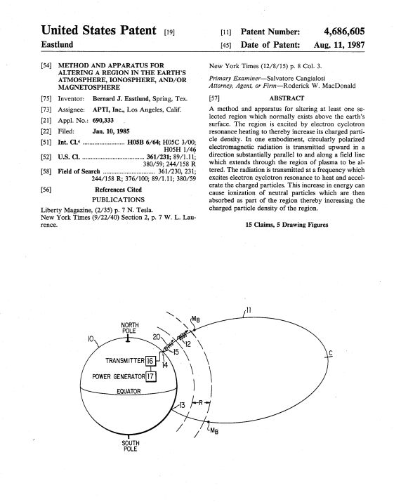 U.S. Patent 4686605: Patent overview