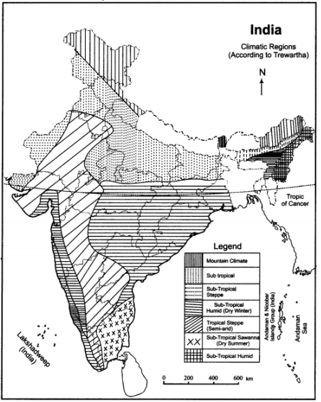 Trewartha’s Classification of Climate in India