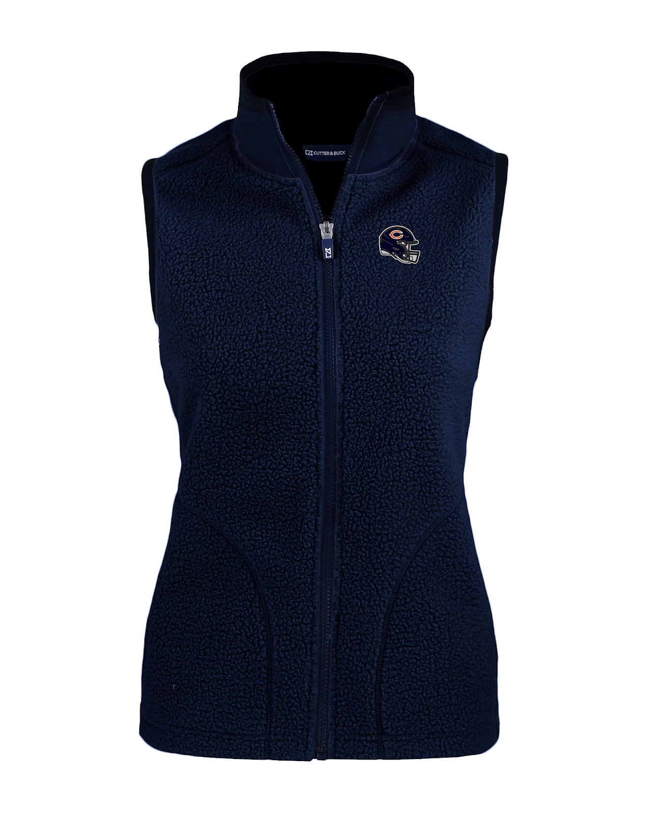 Women's Chicago Bears helmet logo sherpa fleece vest