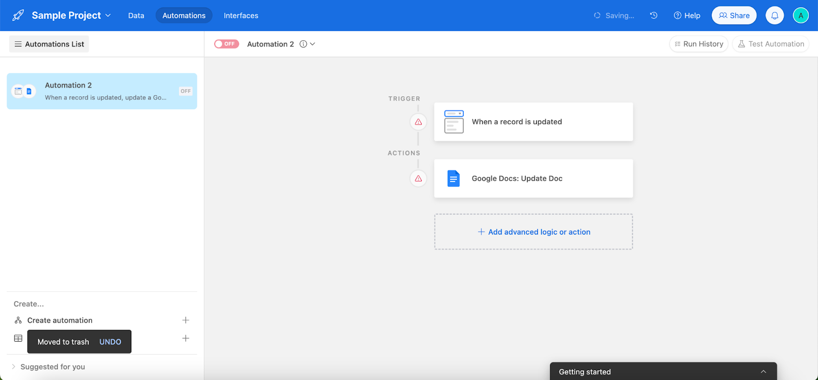 Google Docs integrations - Automating Google Docs updation in Airtable