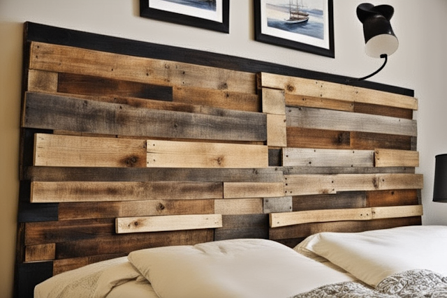 Rustic Pallet Headboard