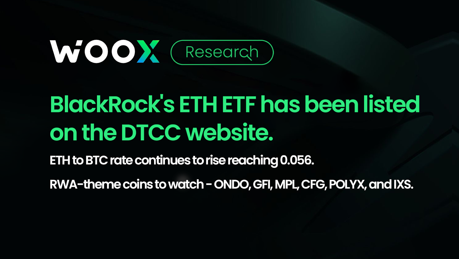 BlackRock's Ethereum ETF has been listed on the DTCC website