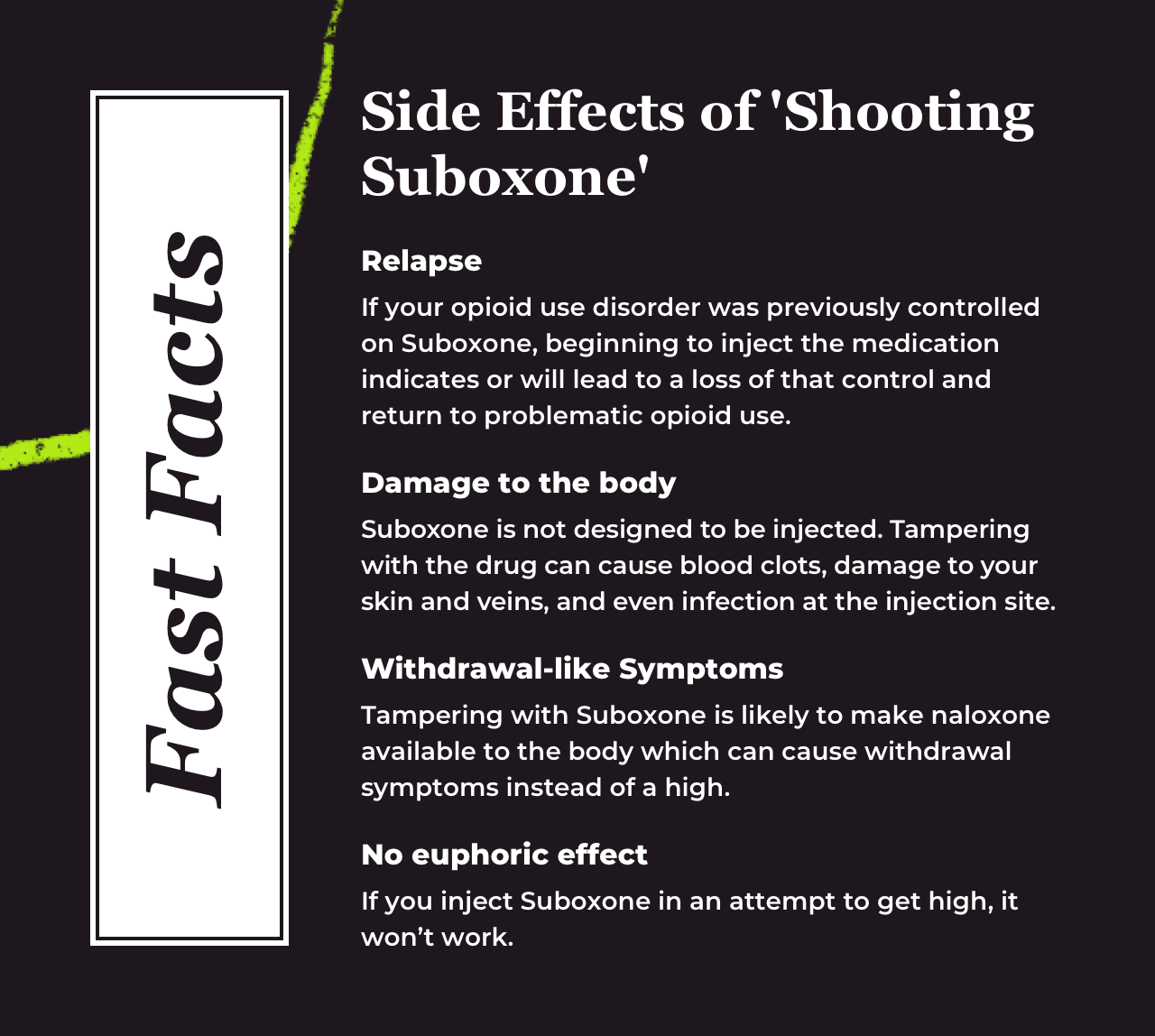 side effects of shooting suboxone
