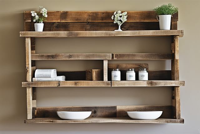 Rustic Pallet Shelf