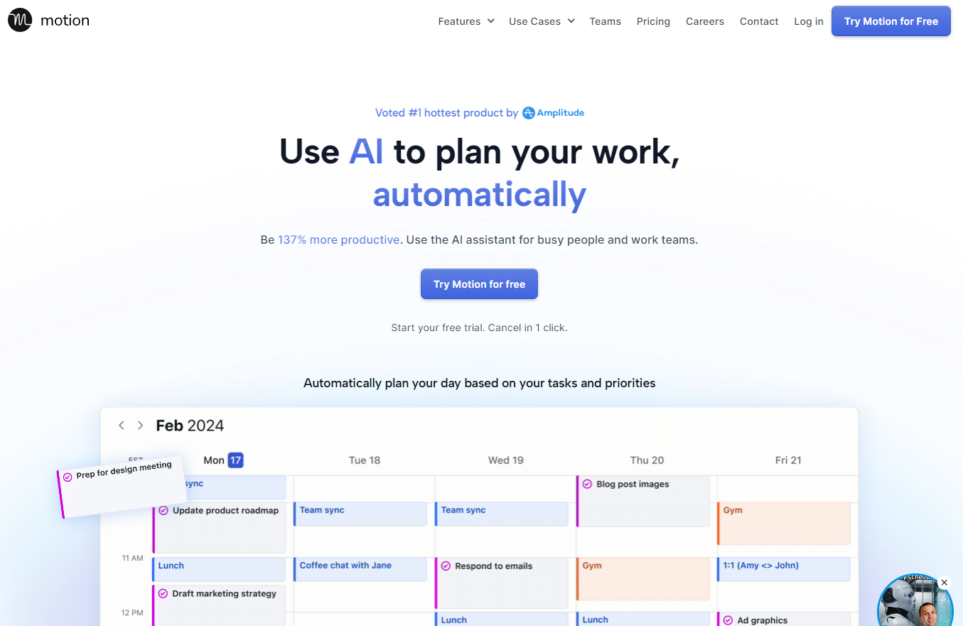 Motion: Use AI to plan your work, automatically