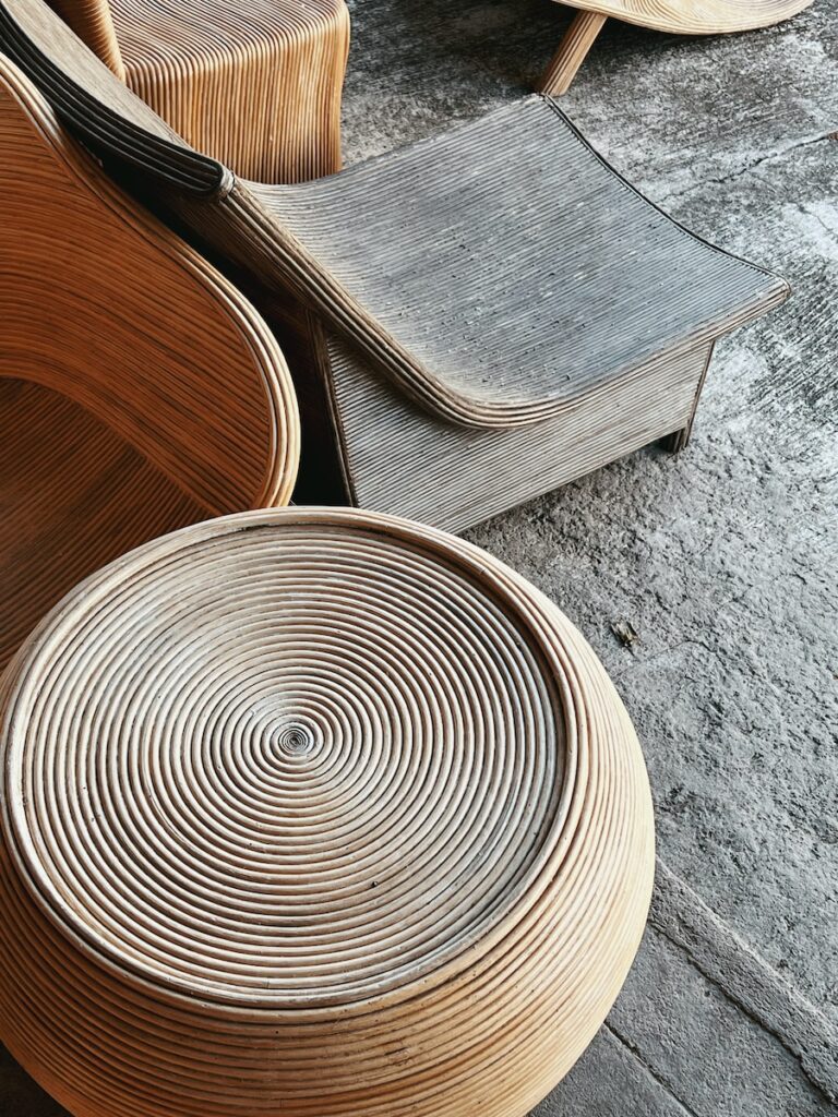 a wooden wheel on a wooden surface
