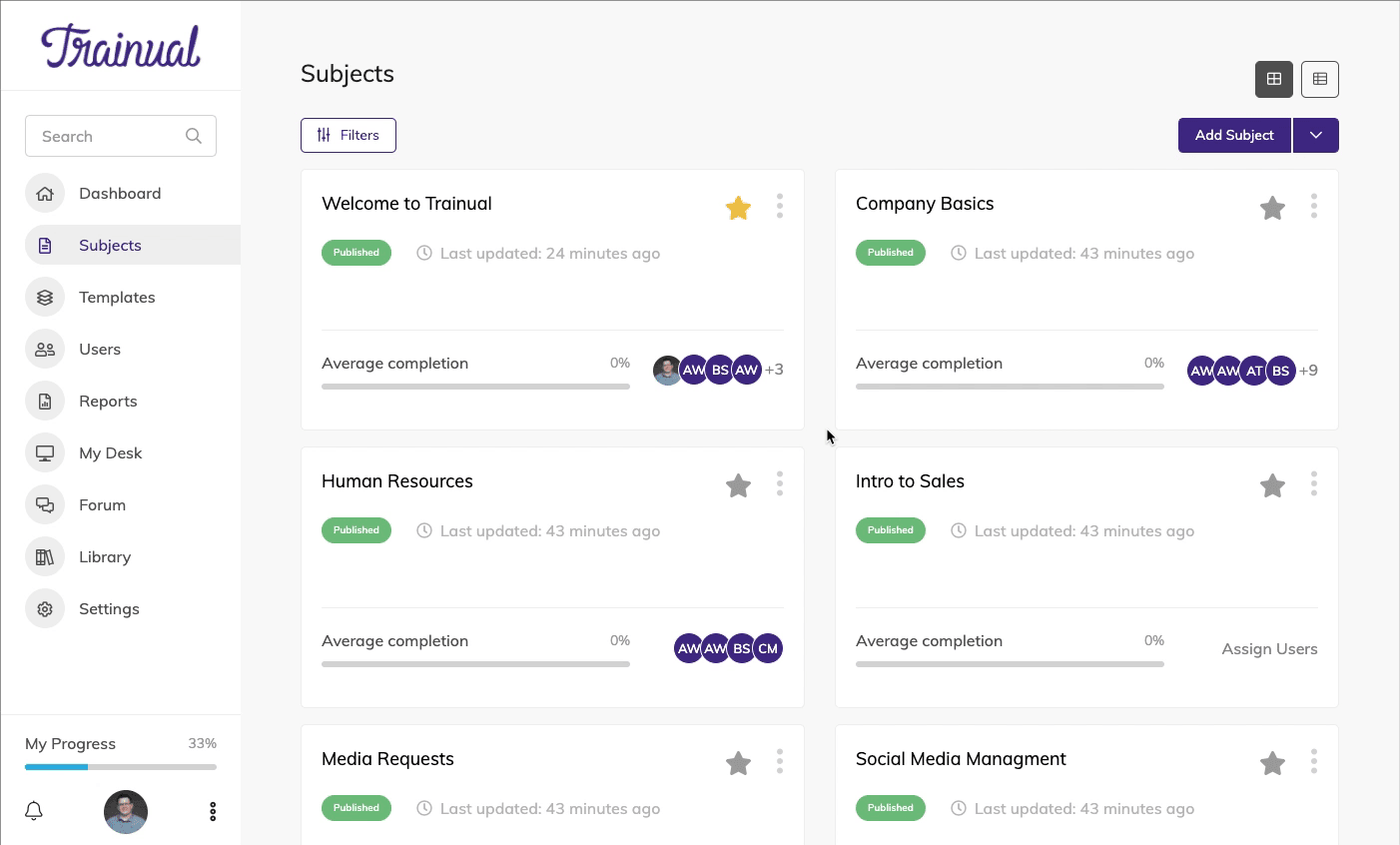 Trainual User Onboarding Example