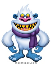 abominable snowman bigfoot yeti cartoon