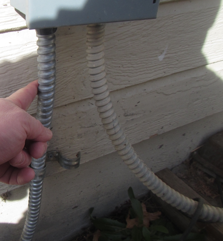 BX or MC cable not rated for exterior use Chelan Real Estate Inspections