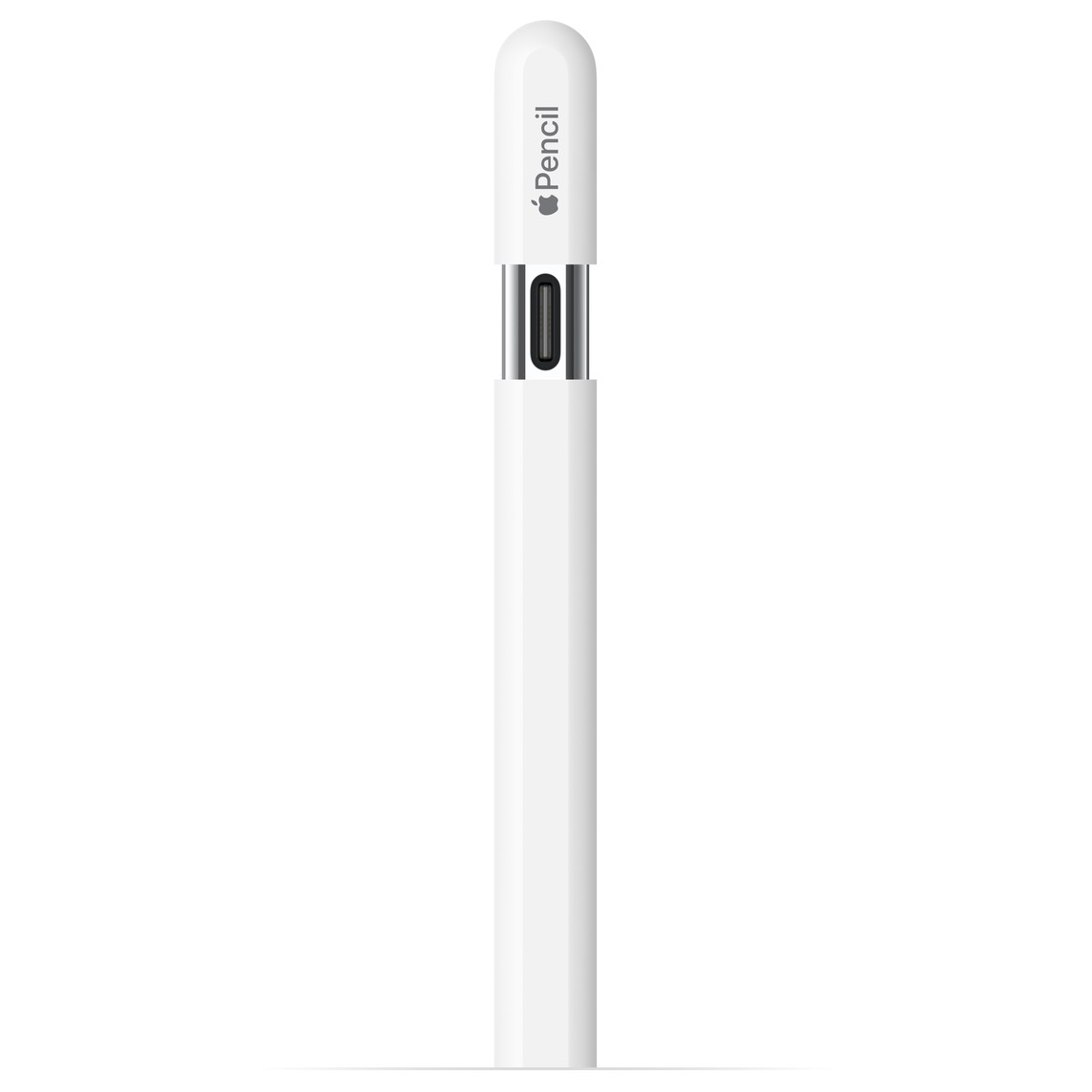 A close-up view of the Apple Pencil tip on a white background, showing the fine point for detailed work.
