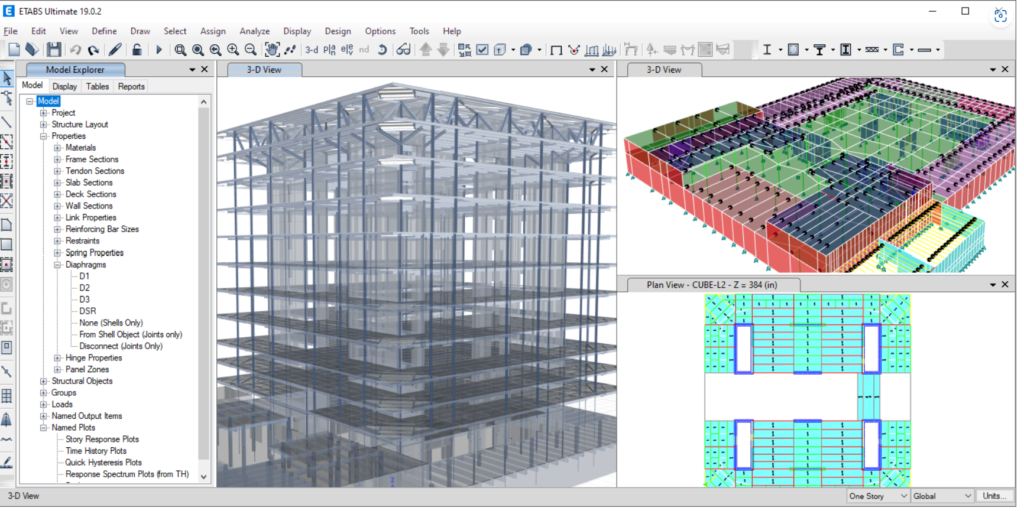 Visualising structures on BIM software