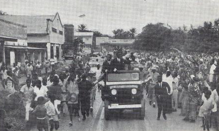 Moise Tshombe touring Stanleyville in 1964.