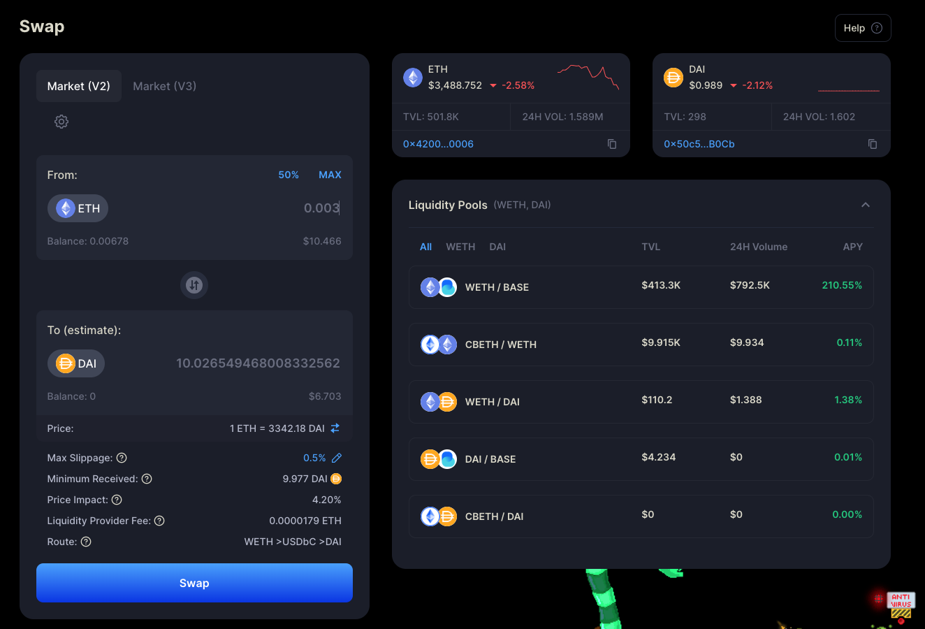 How to use SwapBased with Enkrypt