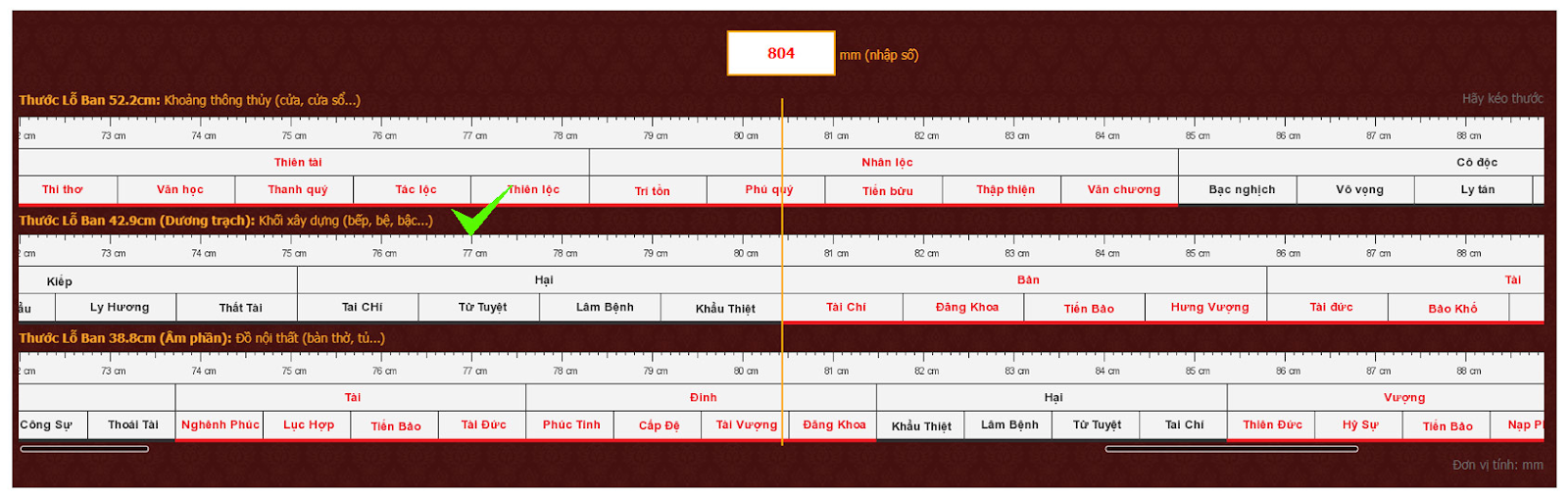 Cách sử dụng thước lỗ ban dương trạch