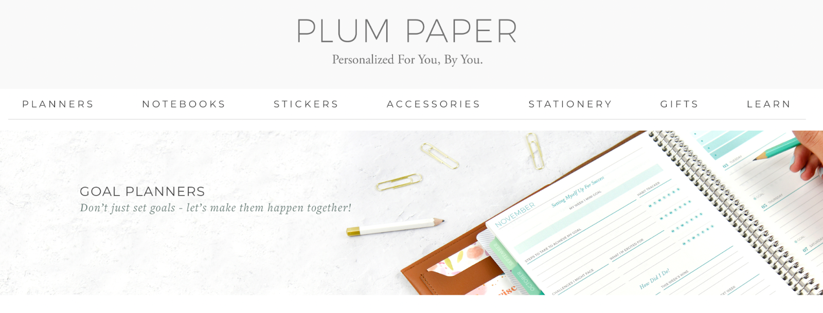 best gifts for sales reps, goal planner from Plum Paper