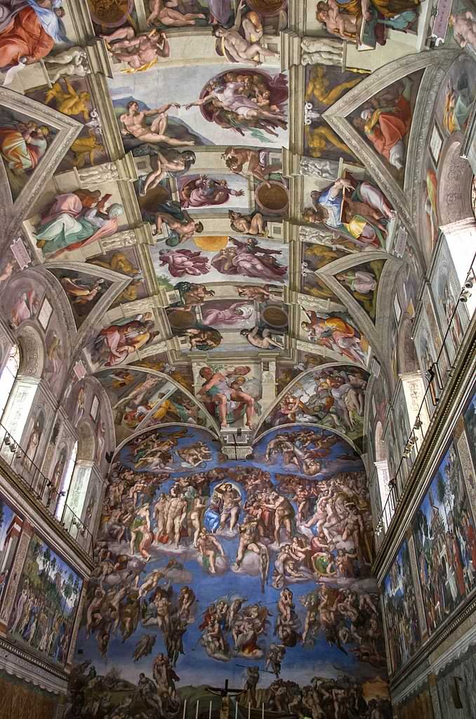 The interior of the Sistine Chapel