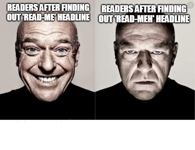 Meme About the Importance of a Killer Headline in A Blog