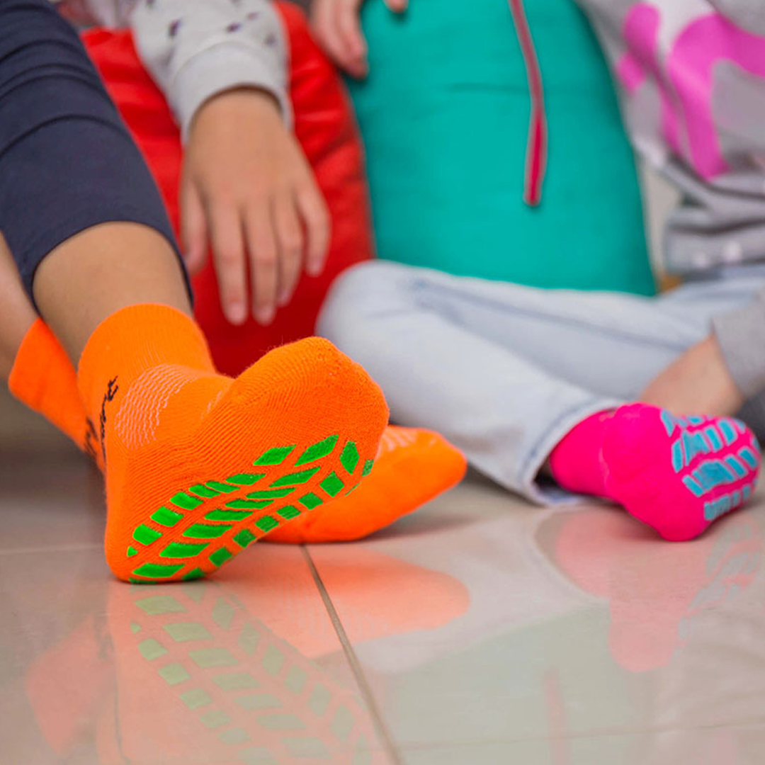 Kids Wearing Trampoline Socks - Super Tramp Trampolines