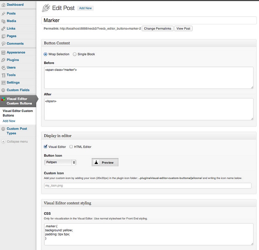 indenting in WordPress