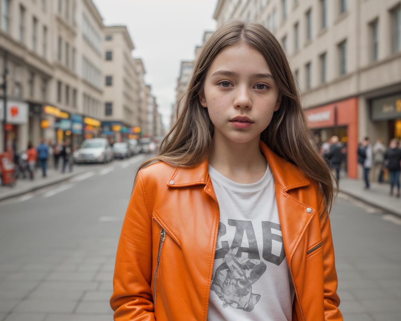 womens orange leather jacket