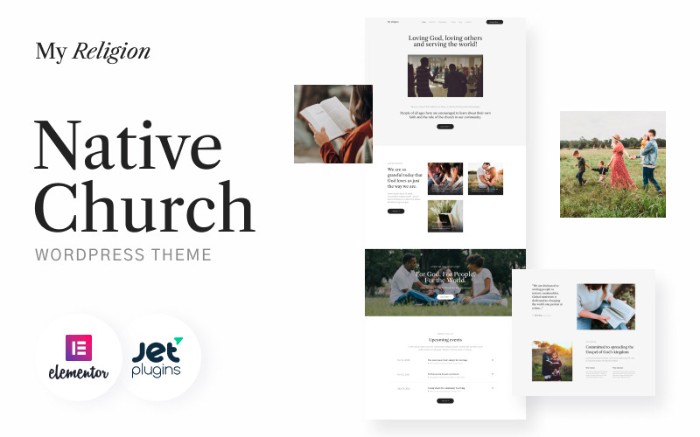 best wordpress event templates, NativeChurch