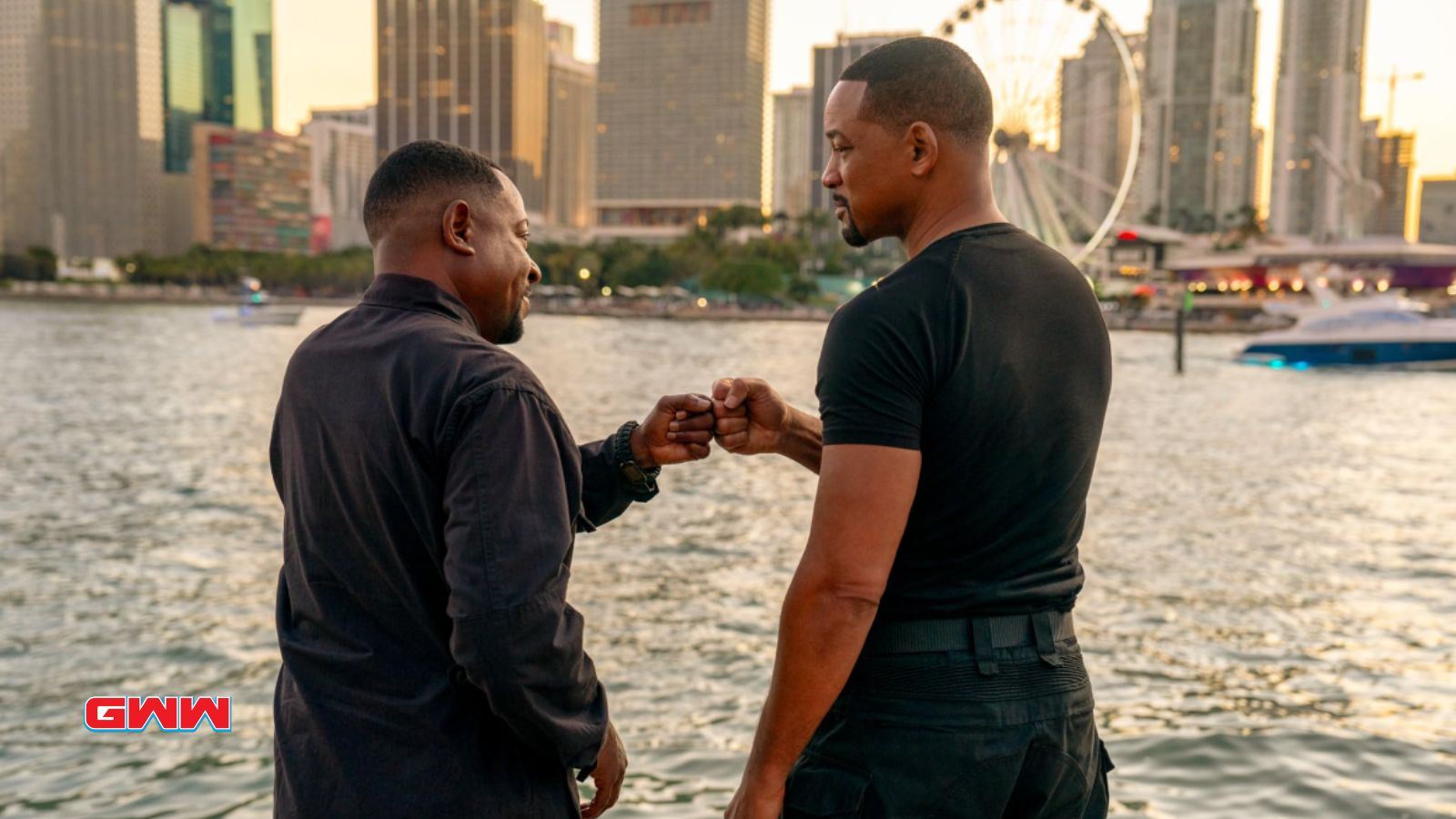 Mike Lowrey and Marcus Burnett fist bump, Bad Boys 4 release date