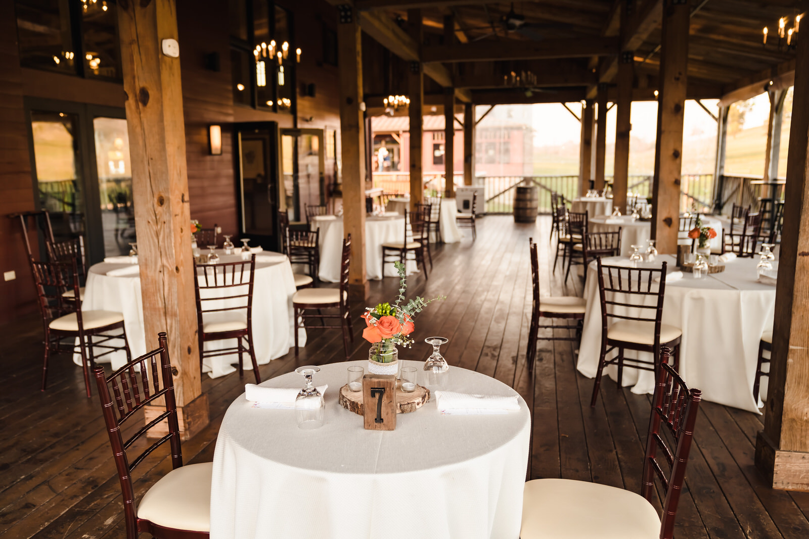 The Barn at Gibbet Hill Photo of the wedding reception by Boston Wedding Photographer Nicole Chan Photography