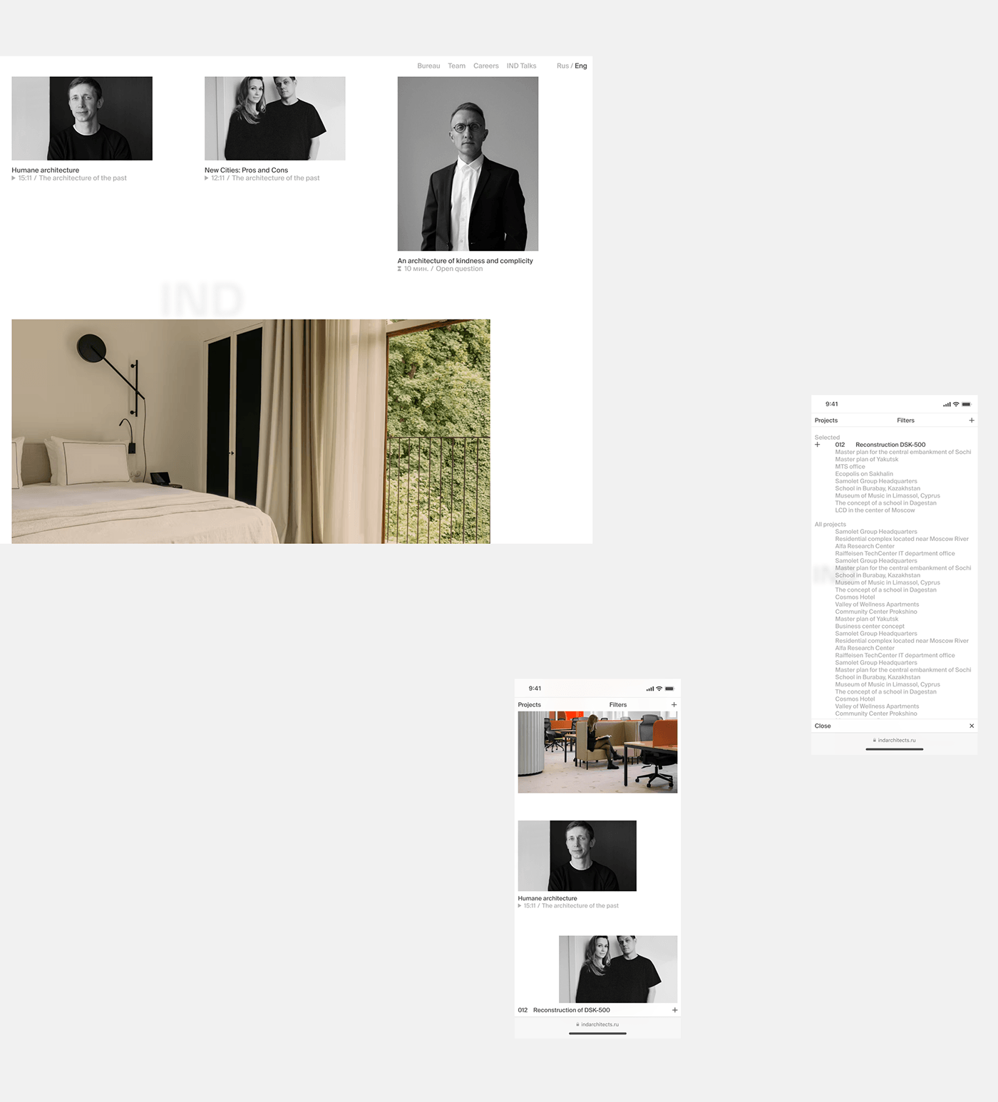 Artifact from the IND Architects' Sleek Minimalist Web Design Unveiled article on Abduzeedo