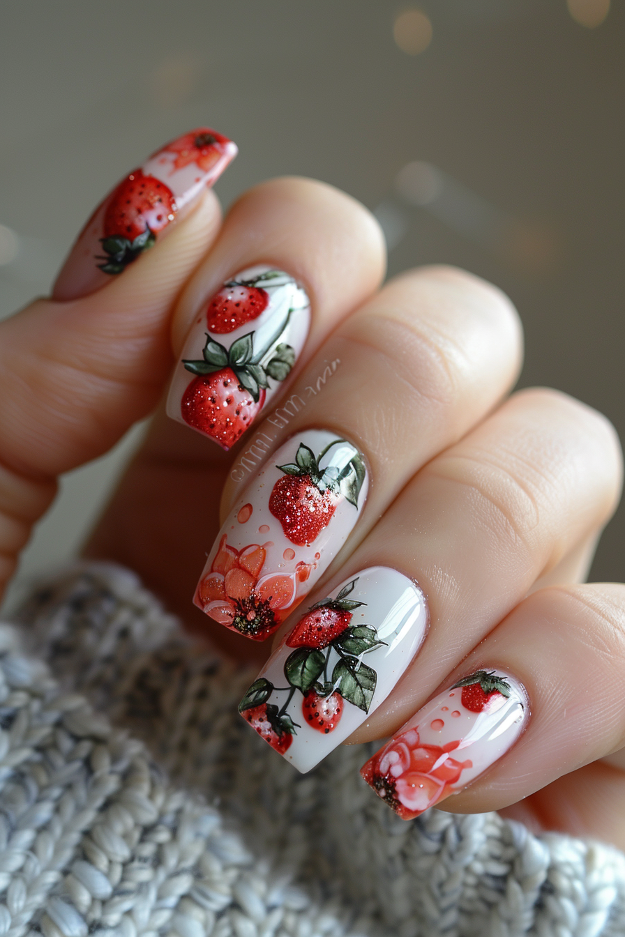 50 Strawberry Nail Designs for a Sweet and Playful Manicure - Latest ...