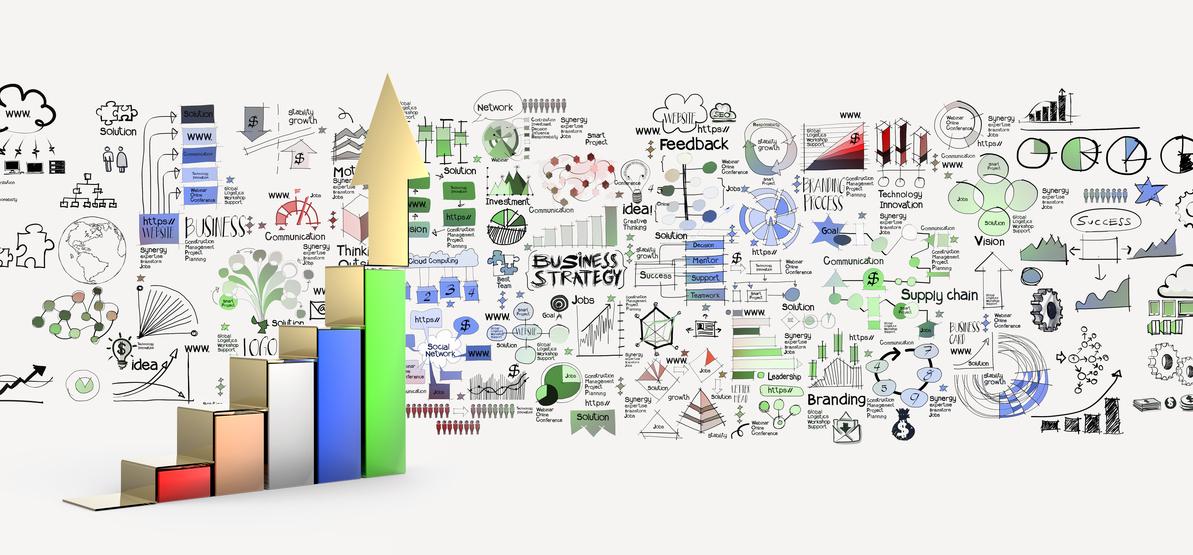 A graph with arrows and various business icons

Description automatically generated with medium confidence