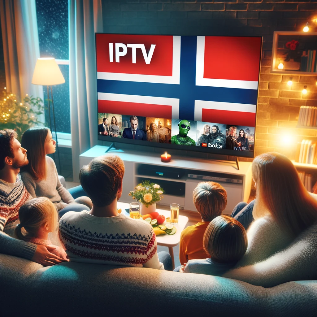 Family watching IPTV in Norway