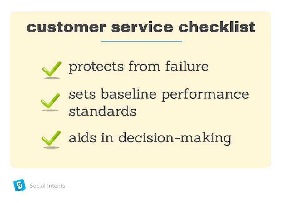 Beneficios de la lista de comprobación del servicio de atención al cliente.