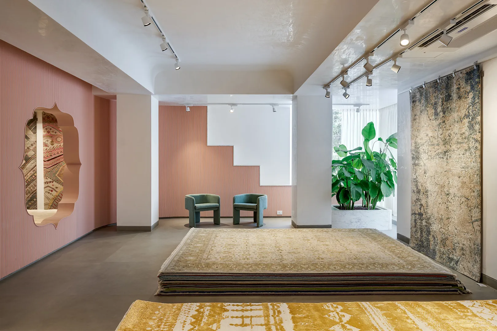 Interiors of the Jaipur Rugs Store in Bangalore