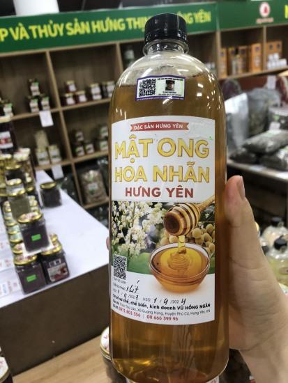 Mật ong hoa nhãn hưng yên chai 1 lít, cam kết 100% nguyên chất