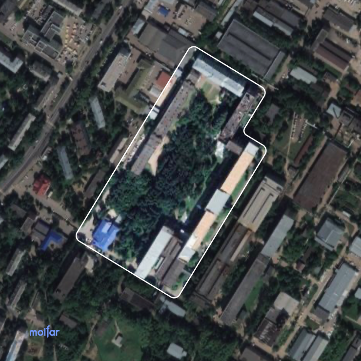 Загорський оптико-механічний завод супутниковий знімок