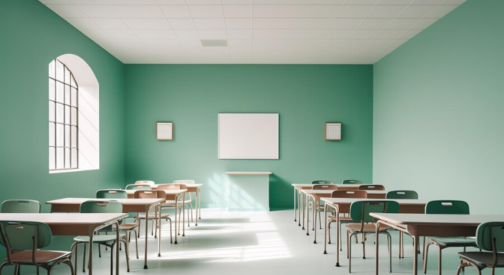 Warna Hijau Sage untuk ruangan kelas