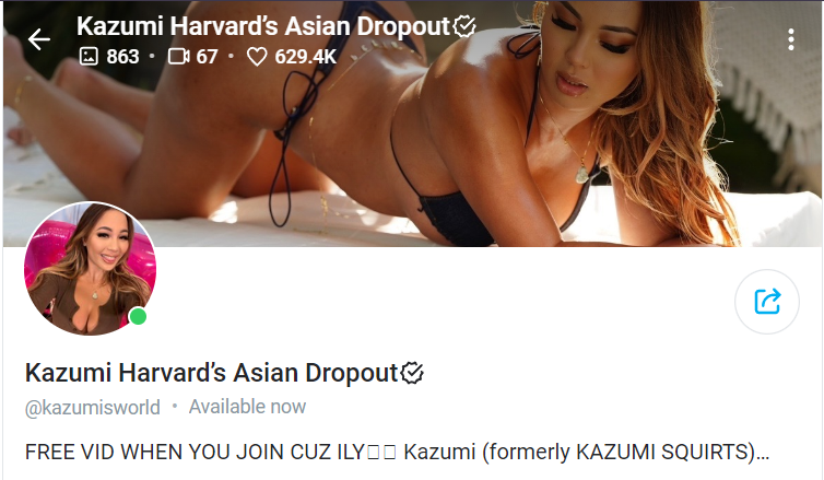 The Kazumi OnlyFans Account