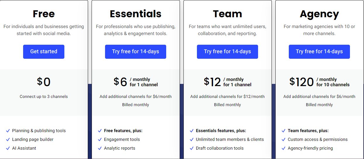 Buffer Pricing Plans