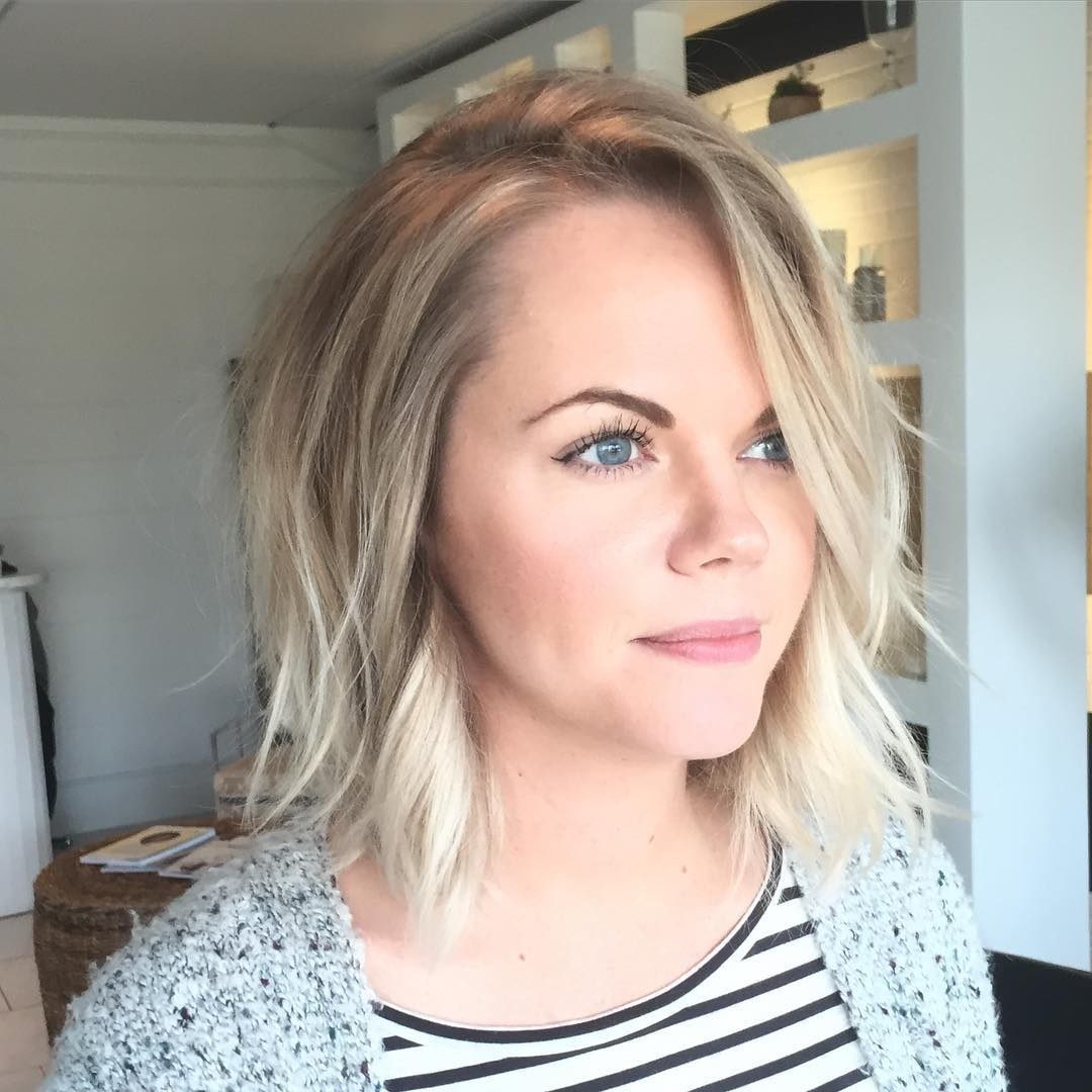 Tousled Blonde Bob Hairstyle Gorgeous Medium Length Hairstyles